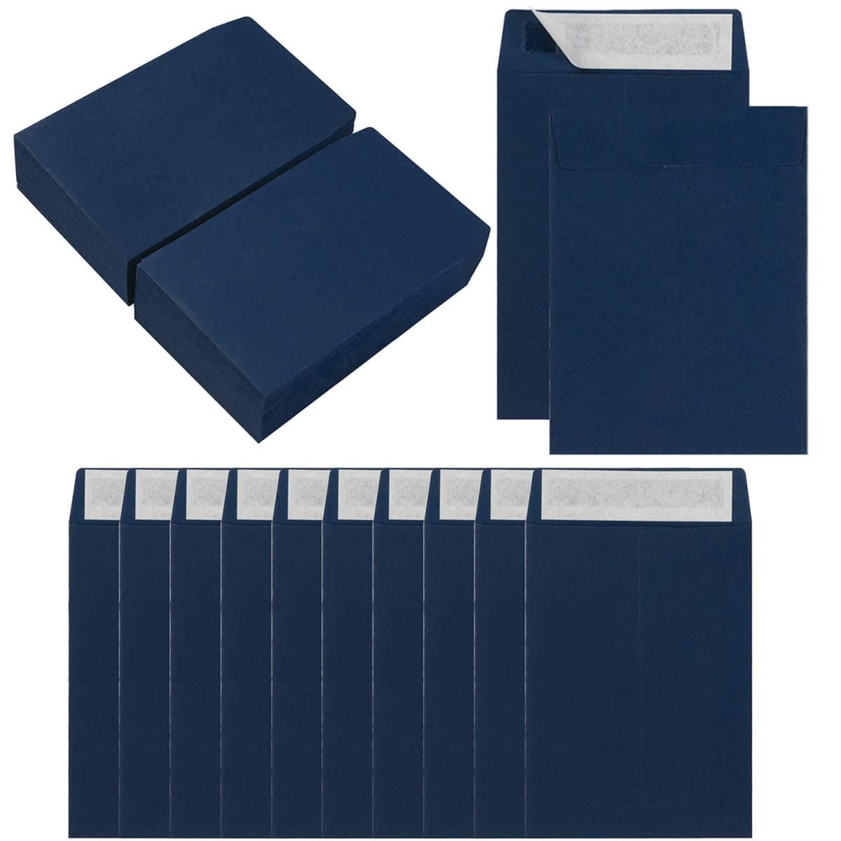 100 Pack Seed Envelopes Self-Adhesive Small Coin Envelopes Seed Storage Packets For Garden, Office Or Wedding Gift (Navy Blue, 3