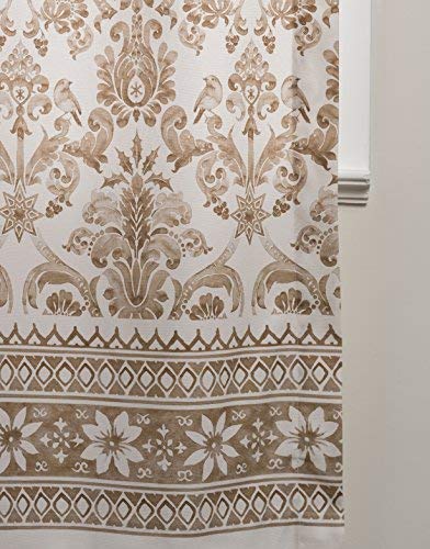 Maison D' Hermine Curtains 100% Cotton (50''X84'') One Panel Easy Hanging With A Rod Pocket & Loop, For Kitchen, Offices Drapes,