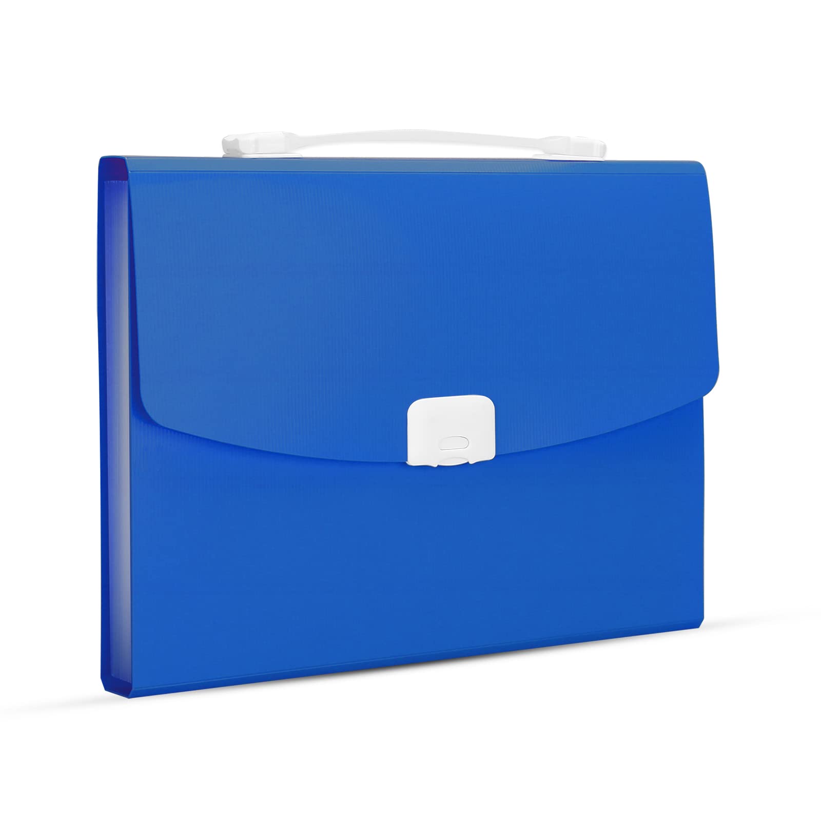 13-Pocket Expanding File Folder, Letter Size Accordion File Organizer, Document Folder With Handle For School, Office, Home (Blu