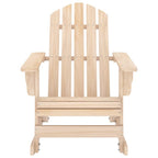 vidaXL Adirondack Rocking Chair for Patio & Garden - Solid Fir Wood Construction - Ergonomic Design - Classic Brown Finish - Easy Assembly - Weather Resistant