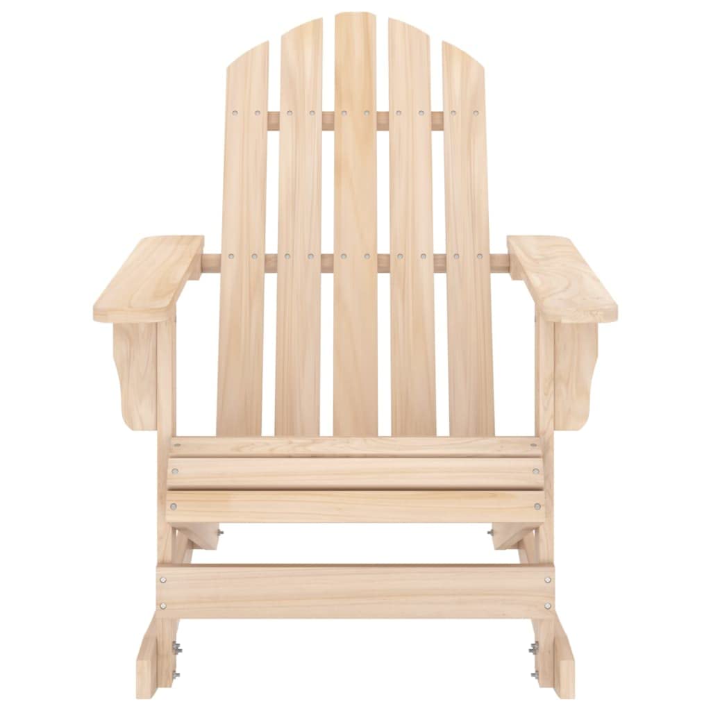 vidaXL Adirondack Rocking Chair for Patio & Garden - Solid Fir Wood Construction - Ergonomic Design - Classic Brown Finish - Easy Assembly - Weather Resistant
