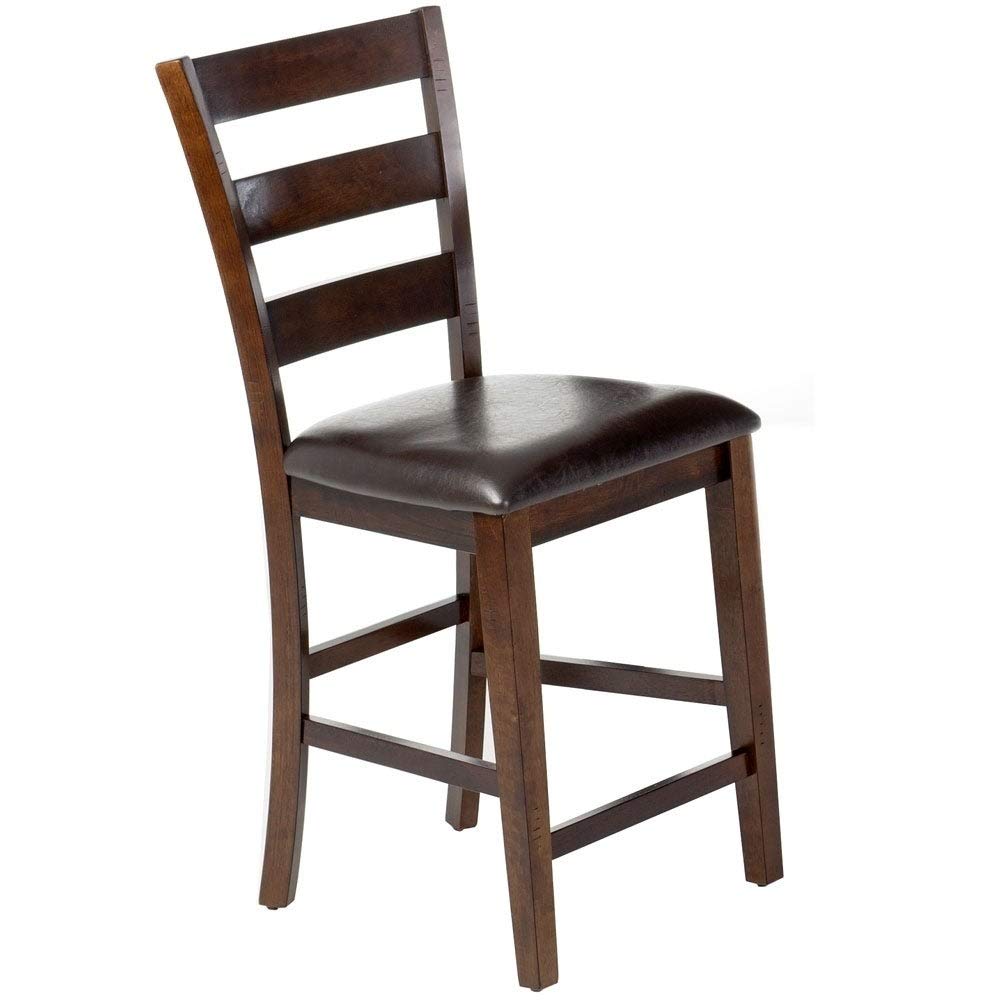 Intercon Kona 24&quot; Ladder Back Barstool, Set of 2, Brandy