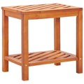 vidaXL Rectangular Side Table - Solid Acacia Wood with Natural Oil Finish, Classic Look - 17.7"x13"x17.7" Versatile Indoor and Outdoor Furniture - Brown