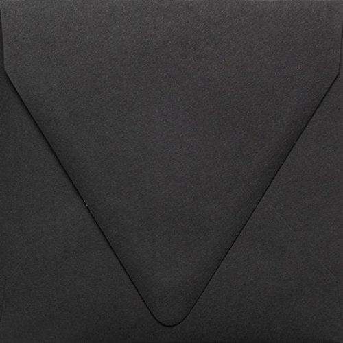 Luxpaper Square Contour Flap Invitation Envelopes | 6 1/2' X 6 1/2' | Midnight Black | 80Lb. Text | 250 Qty