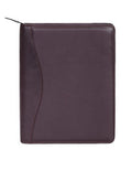 Scully Nappa Leather Zip Planner And Letter Pad (Chocolate)