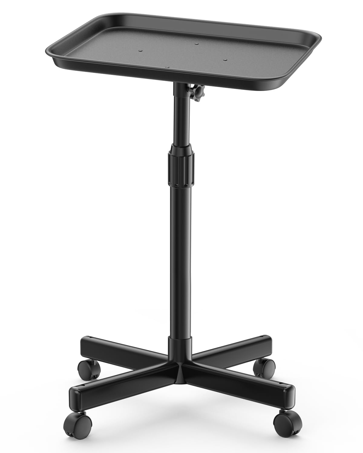 VERYTOP Salon Tray on Wheels, Adjustable Tattoo Tray Salon Trolley Cart for Hair Stylist Salon Rolling Tray for Clinic, Spa and 