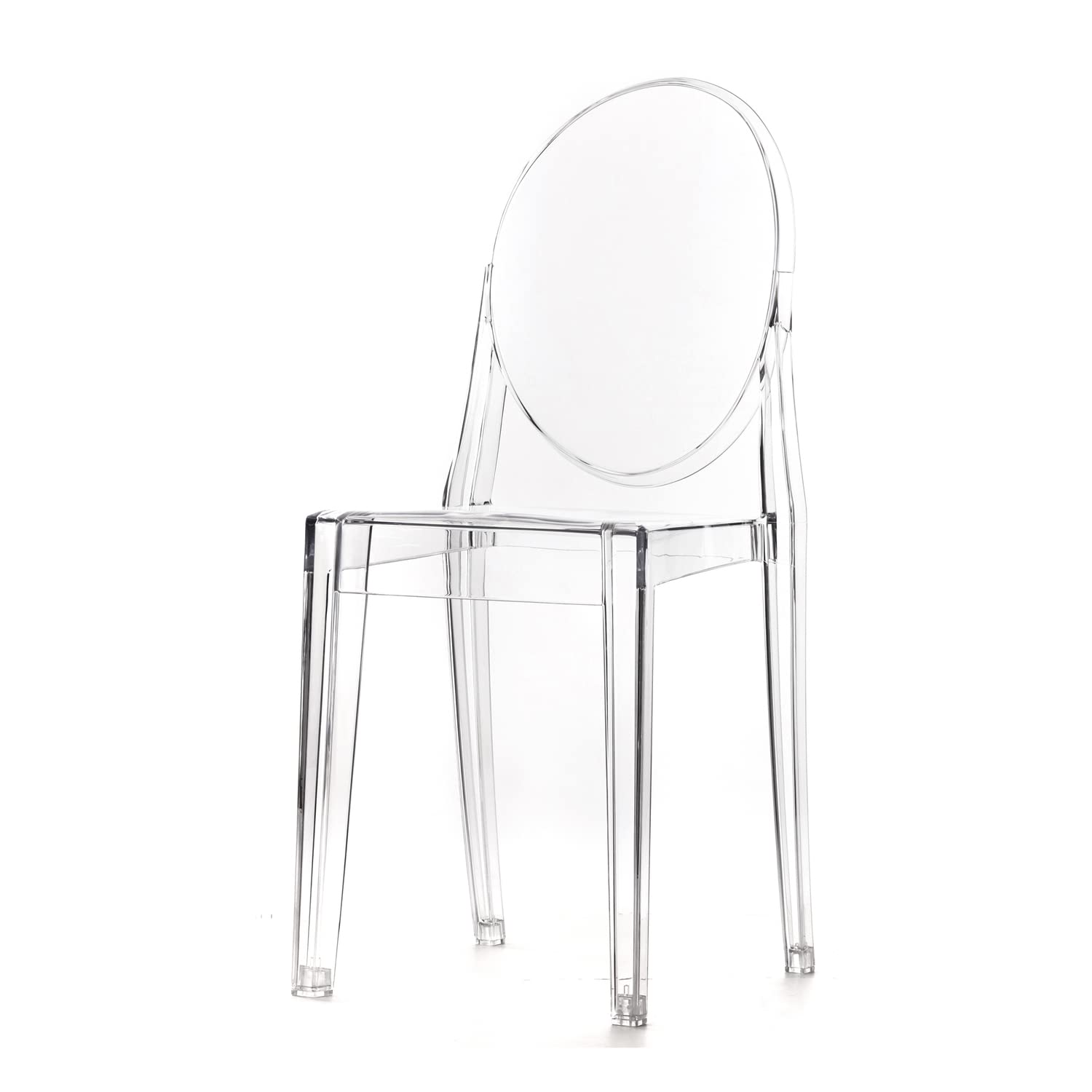 Commercial Seating Products Modern Kitchen Dining Chair, 1-Pack, White