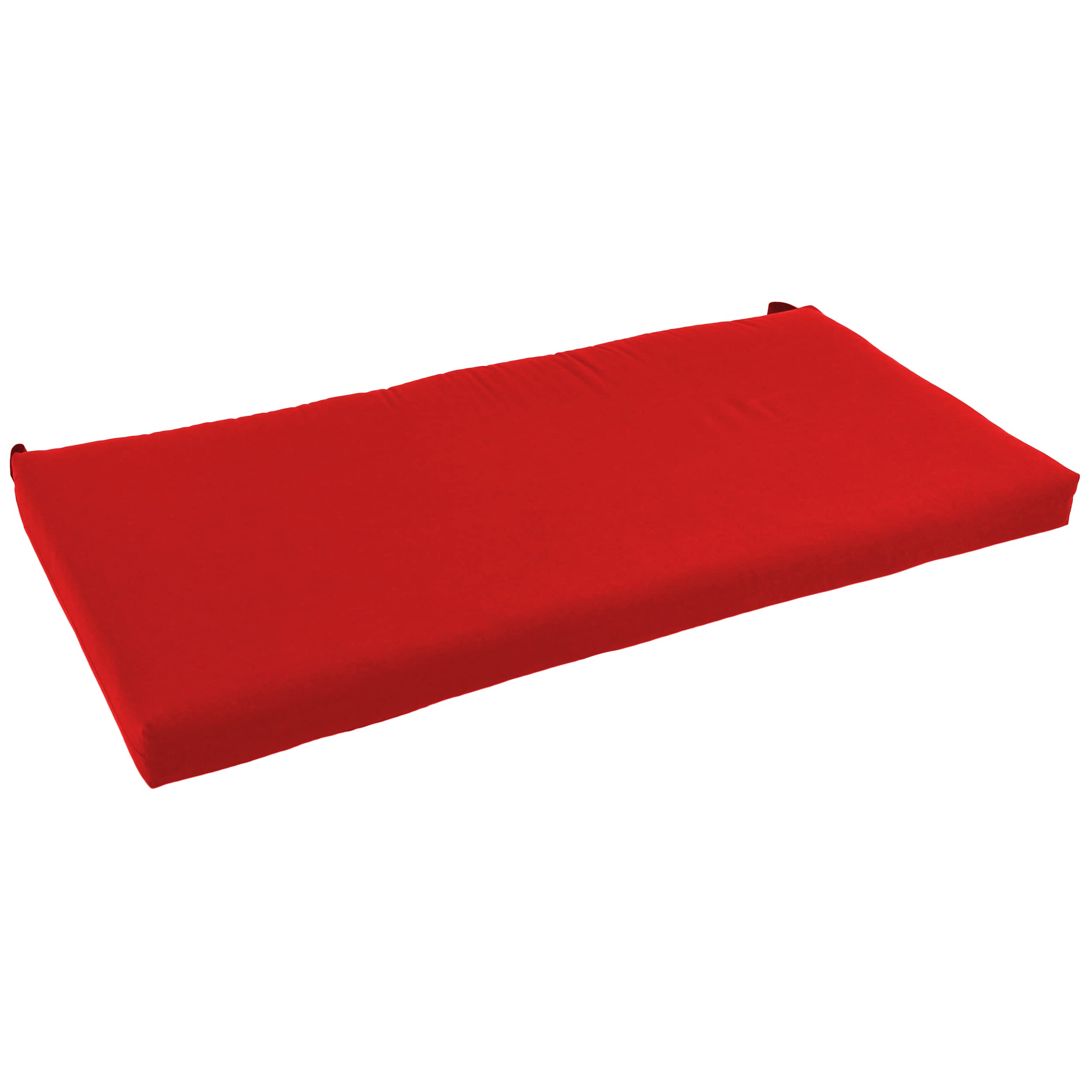 Blazing Needles Twill Bench Cushion, 45' X 19', Red