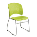 Safco Products 6804GN Reve Guest Chair Sled Base with Round Back, (Qty. 2), Green