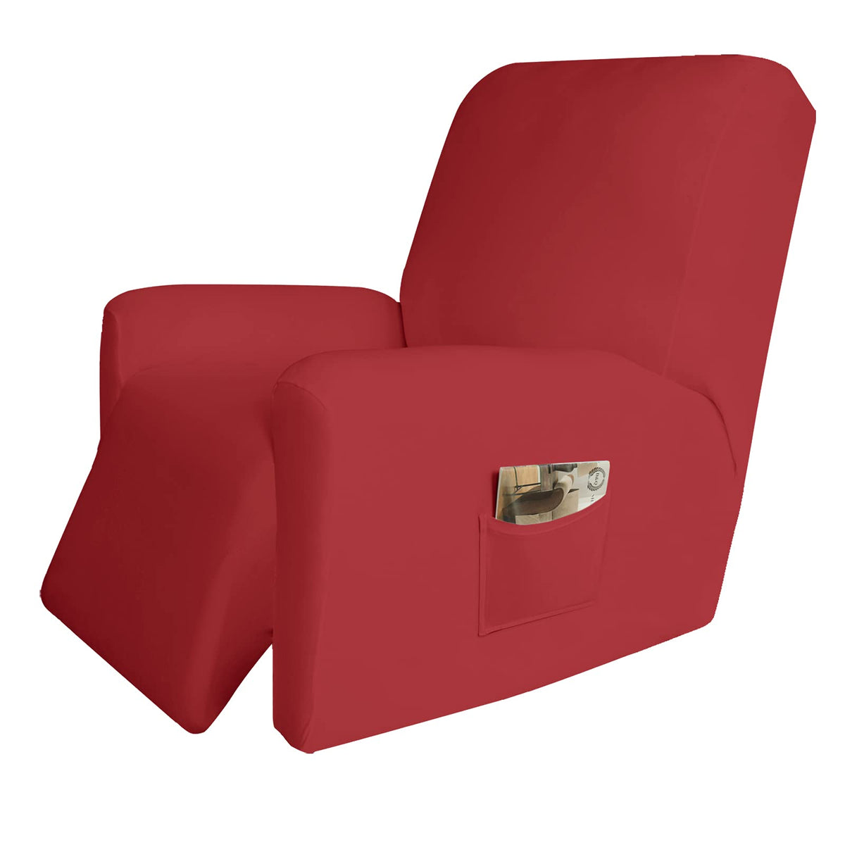 Easy-Going 4 Pieces Microfiber Stretch Recliner Slipcover - Spandex Soft Fitted Sofa Couch Cover, Washable Furniture Protector W