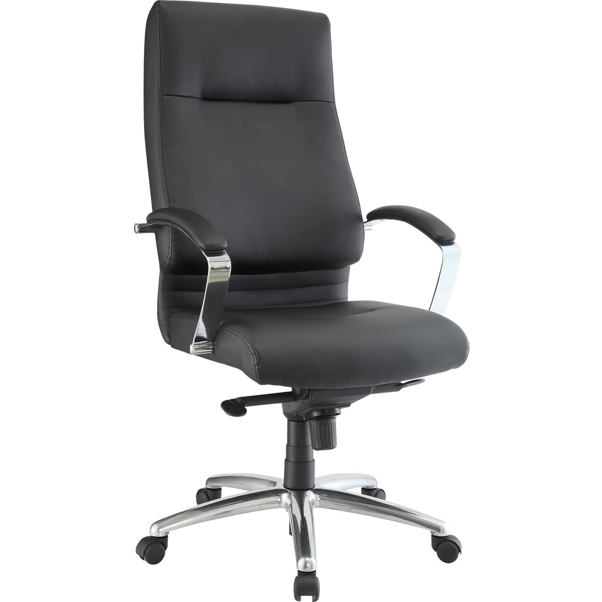 Lorell Modern Executive High-Back Leather Chair, Black