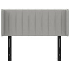 vidaXL Headboard, Upholstered Headboard for Bed Home, Bed Headboard with Ears, Bedroom Furniture, Light Gray 40.6"x6.3"x30.7"/34.6" Fabric