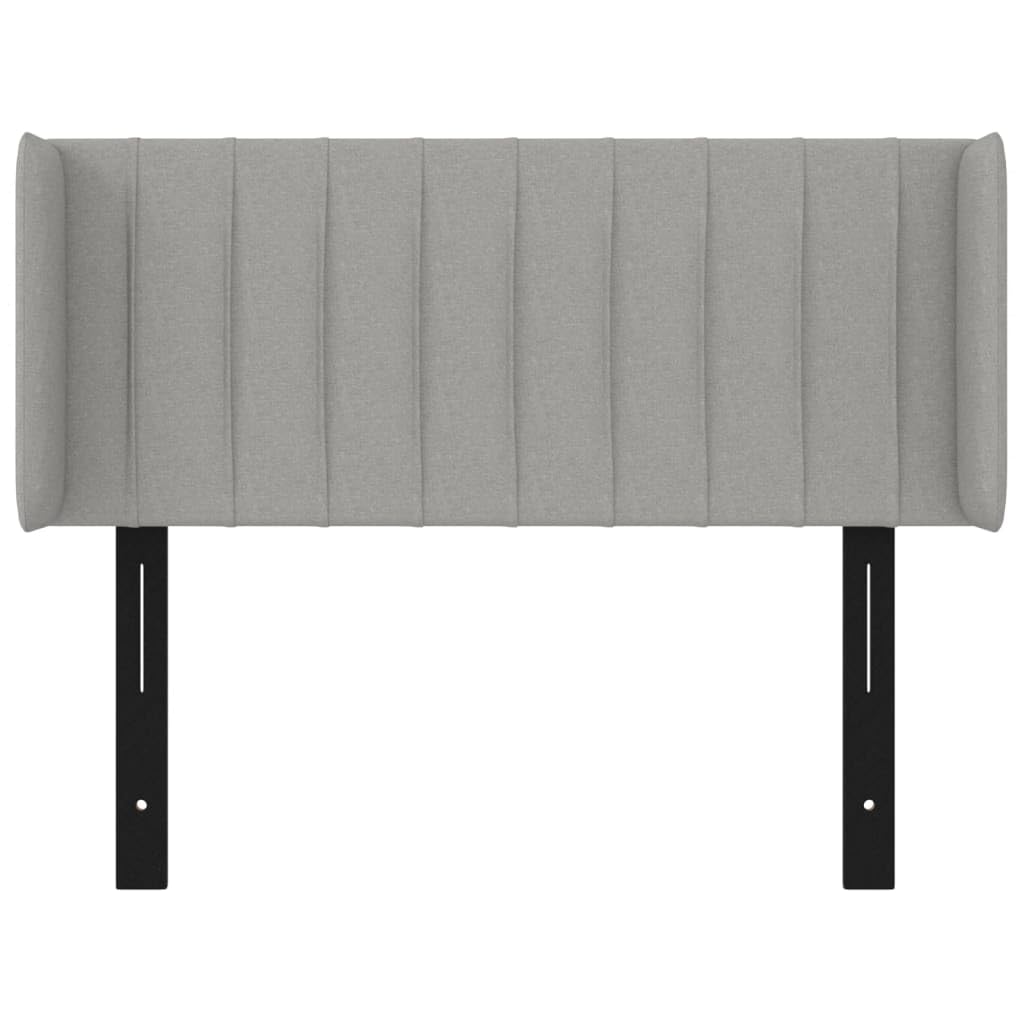vidaXL Headboard, Upholstered Headboard for Bed Home, Bed Headboard with Ears, Bedroom Furniture, Light Gray 40.6"x6.3"x30.7"/34.6" Fabric