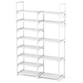 Rojasop White Shoe Rack, Tall Metal Shoe Rack Organizer For Entryway Closet Garage, 8 Tier Large Shoe Shelf For 26-32 Pairs Boots & Shoes Storage, Space Saving Heavy Duty Shoe Stand