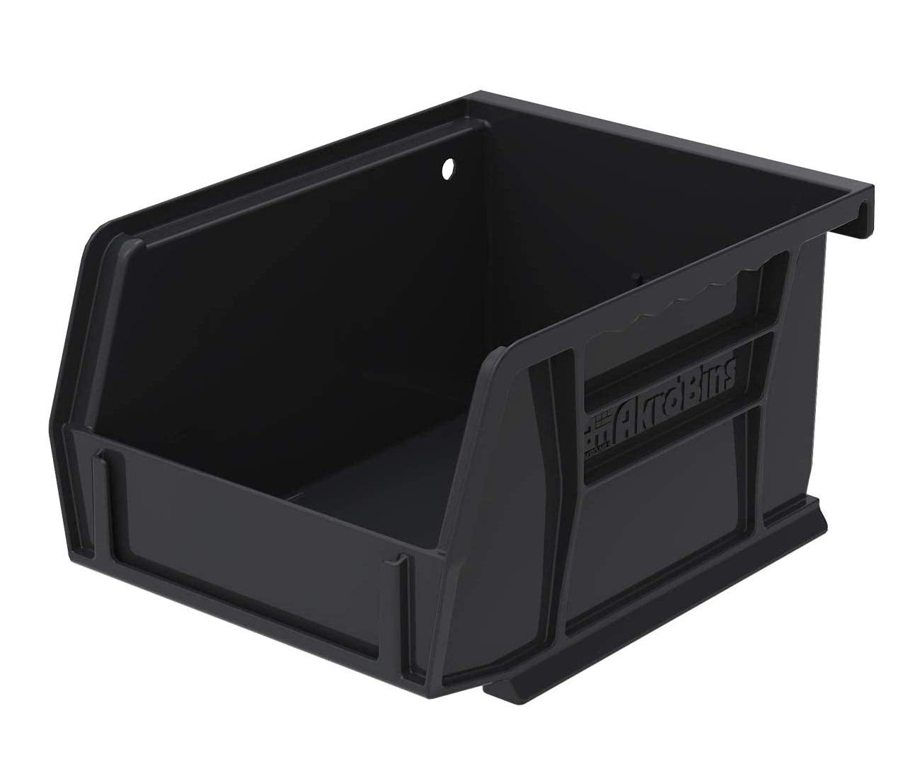 Akro-Mils 30210 AkroBins Plastic Hanging Stackable Storage Organizer Bin, 5-Inch x 4-Inch x 3-Inch, Black, 24-Pack