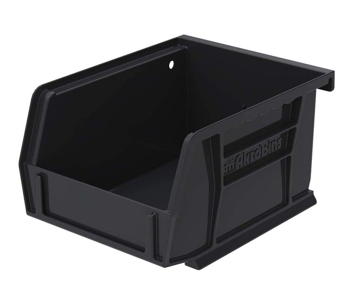 Akro-Mils 30210 AkroBins Plastic Hanging Stackable Storage Organizer Bin, 5-Inch x 4-Inch x 3-Inch, Black, 24-Pack