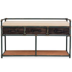 vidaXL Storage Bench with Cushion 42.3"x13.6"x23.2"