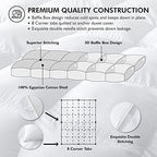 Luxurious Queen Size Goose Down Fiber Waterfowl Feather Fiber Comforter Duvet, 100% Egyptian Cotton Cover, 48 Oz. Fill Weight, B