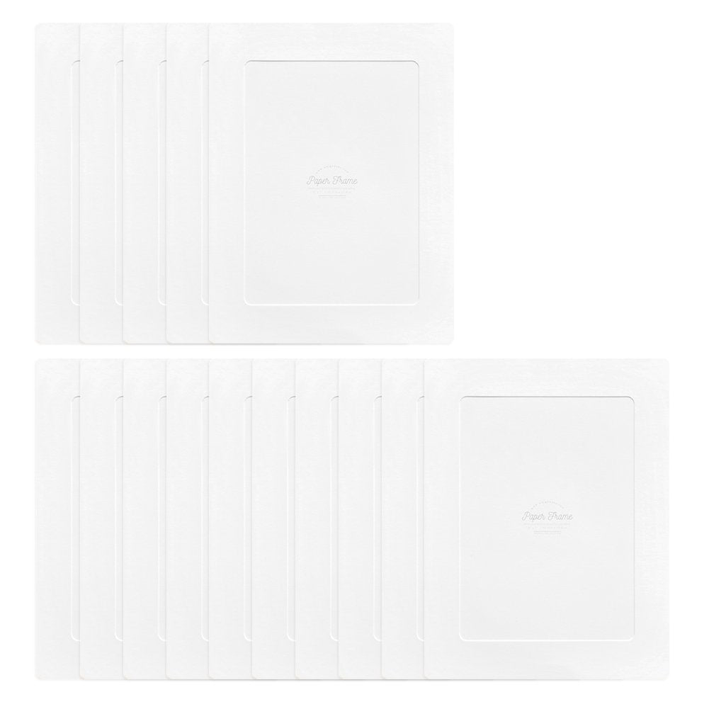 Monolike Paper Photo Frames 5x7 Inch White 15 Pack - Fits 5x7 Pictures