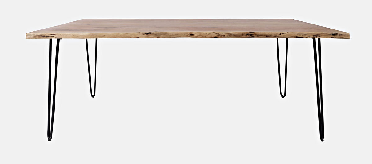Jofran Nature's Edge Modern Solid Wood Natural Live Edge Slab Kitchen Dining Table, Natural, 79''