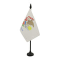 Illinois Table Flag 4' X 6' - Us State Of Illinois Desk Flag 15 X 10 Cm - Black Plastic Stick And Base - Az Flag