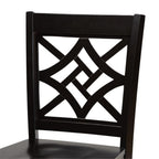 Baxton Studio Nicolette Modern and Contemporary Transitional Dark Brown Finished Wood 2-Piece Counter Stool Set