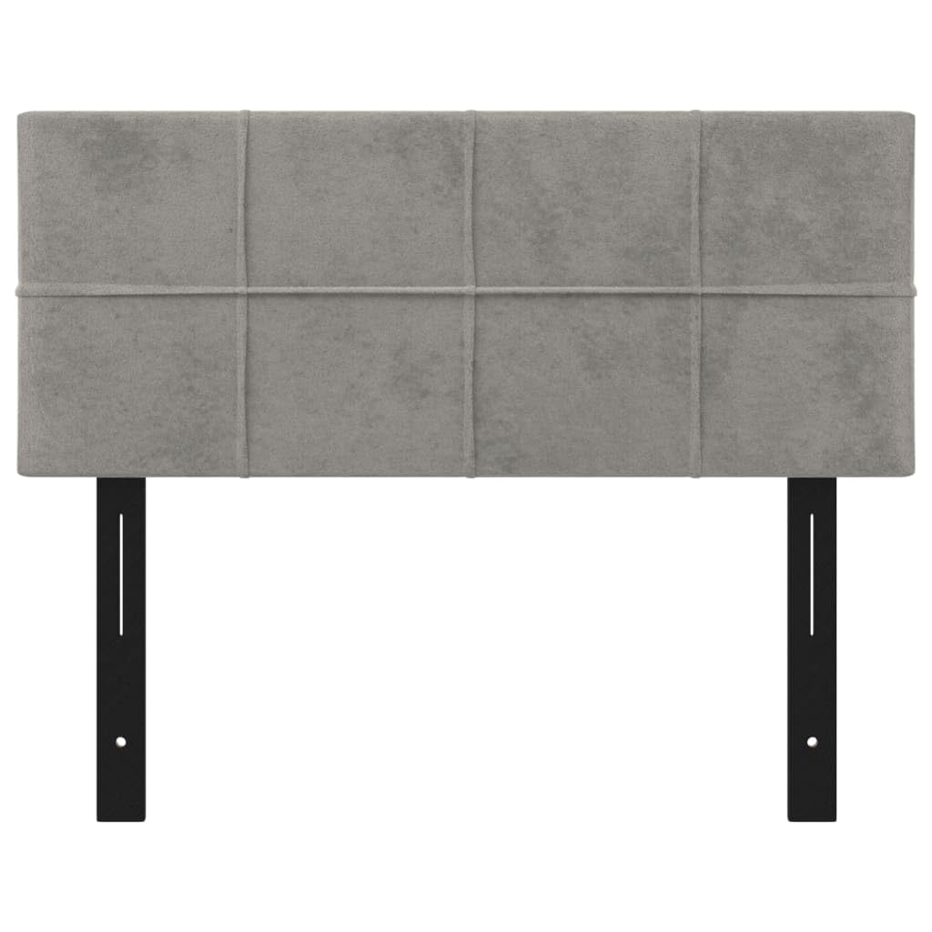 vidaXL Classic Light Grey Velvet Headboard - Stylish Design, Suitable for All Bed Frames, Robust Larch & Engineered Wood Construction, Dimensions 39.4"x2"x30.7"/34.6".