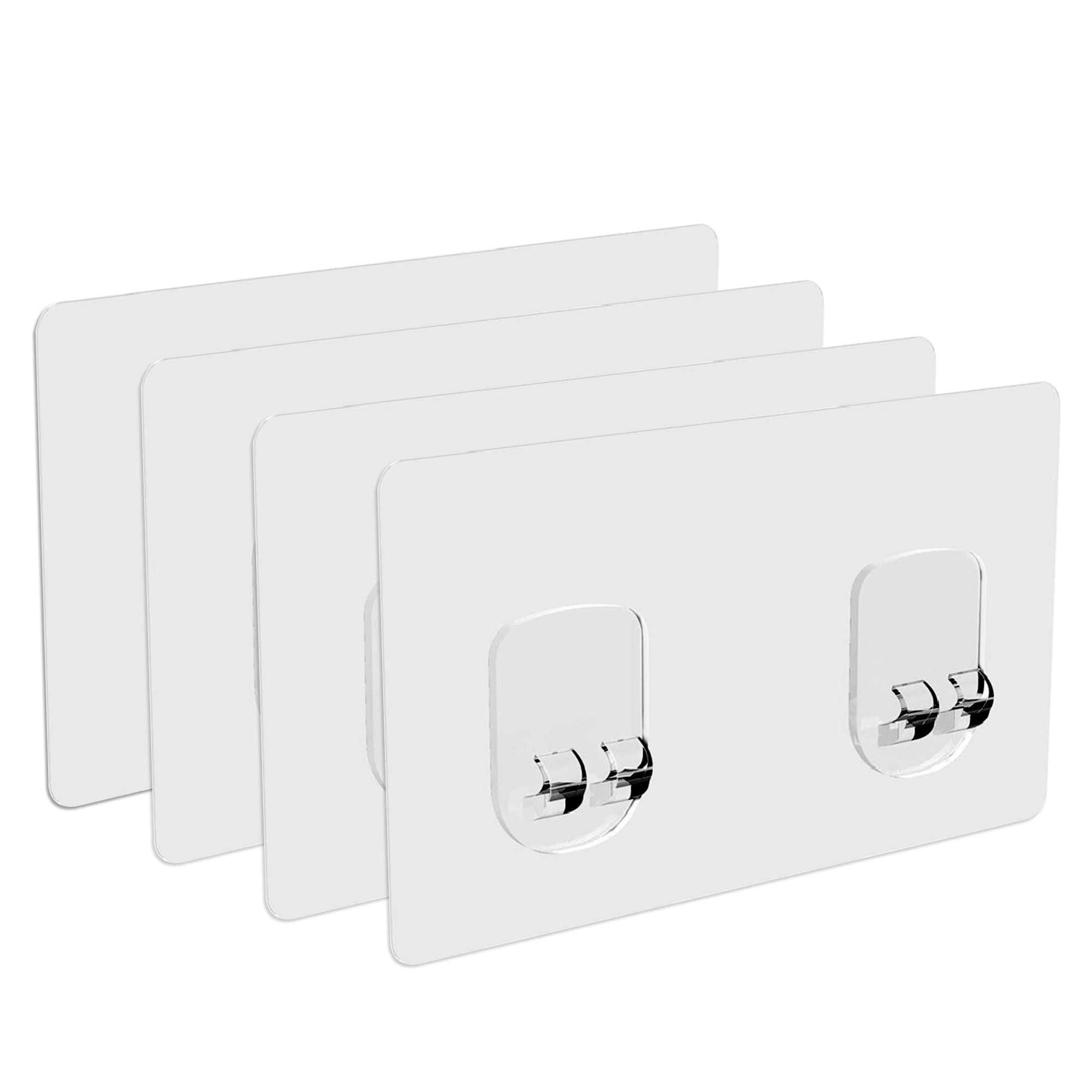 Orimade 4.72 x 2.75 inches (12 x 7 cm) Transparent Adhesive for Bathroom Shelf, Soap Dish Holder and Kitchen Sink Caddy[4 Pack]