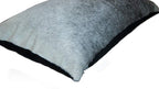 HomeRoots Decor 12' X 20' X 5' Gray and White Cowhide Pillow