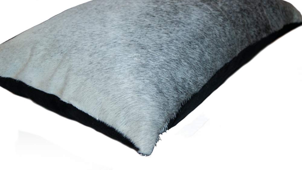 HomeRoots Decor 12' X 20' X 5' Gray and White Cowhide Pillow
