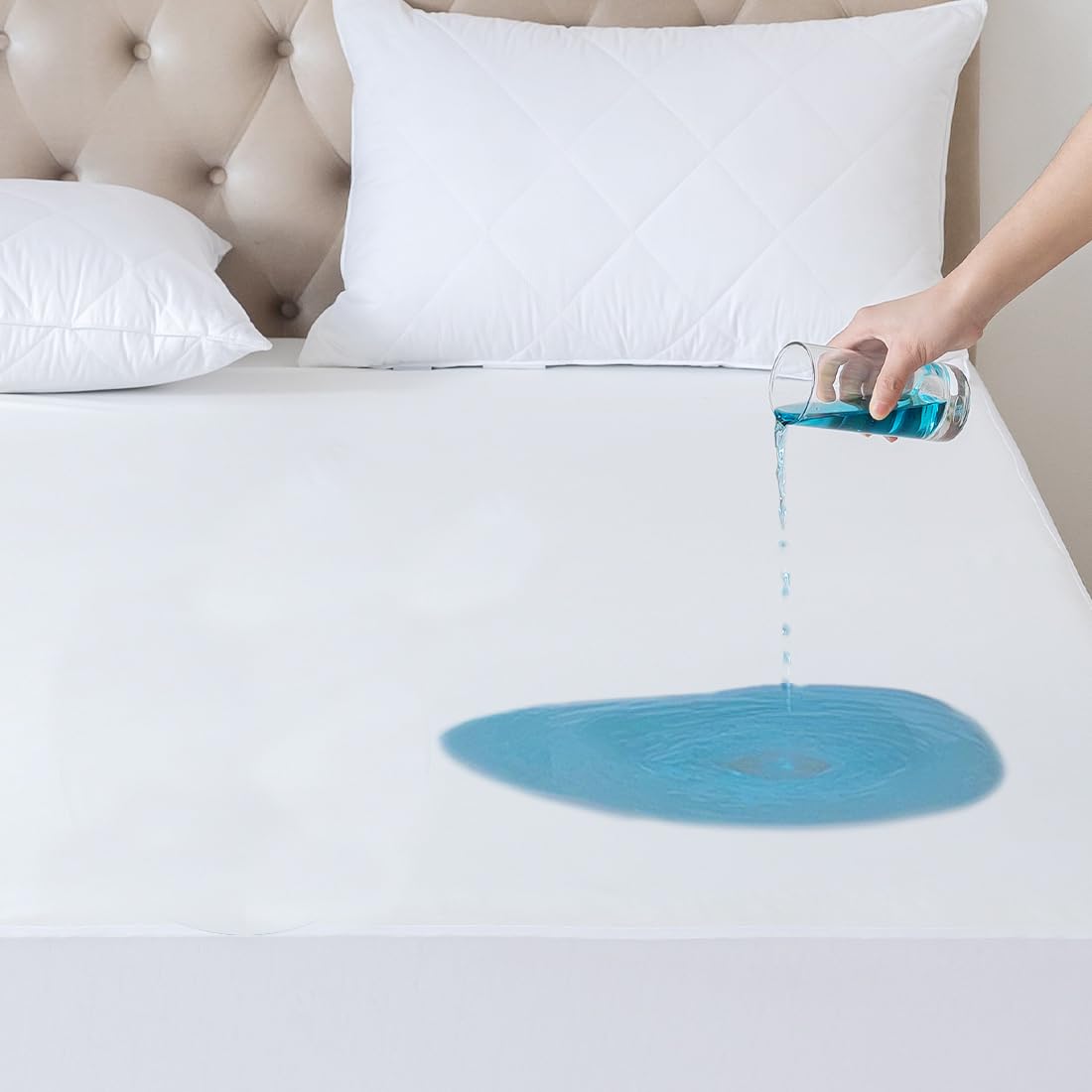 Flippeddream 100% Waterproof Mattress Protector, Mattress Cover, Smooth Top Mattress Protector For Kids, Breathable Skin Friendl