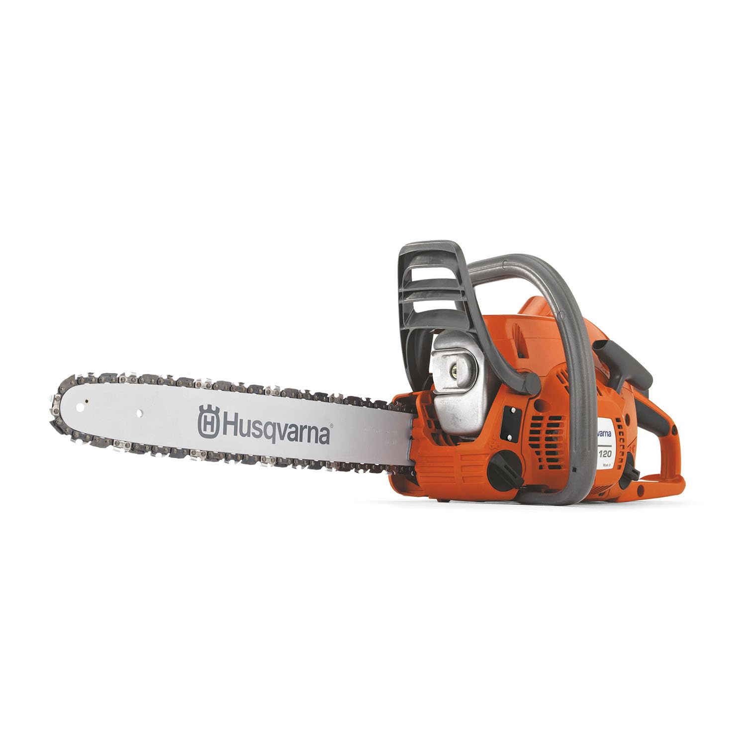 Husqvarna 120 Mark Iii Gas Chainsaw, 38-Cc, 2-Cycle X-Torq Engine, 14 Inch Chainsaw With Automatic Oiler, For Wood Cutting And T