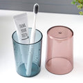 Wolpin Toothbrush Holder Cup Set of 2 Plastic Bathroom Stand for Toothpaste Comb Brush Cream Lotion Kids Use Water Cup Durable W