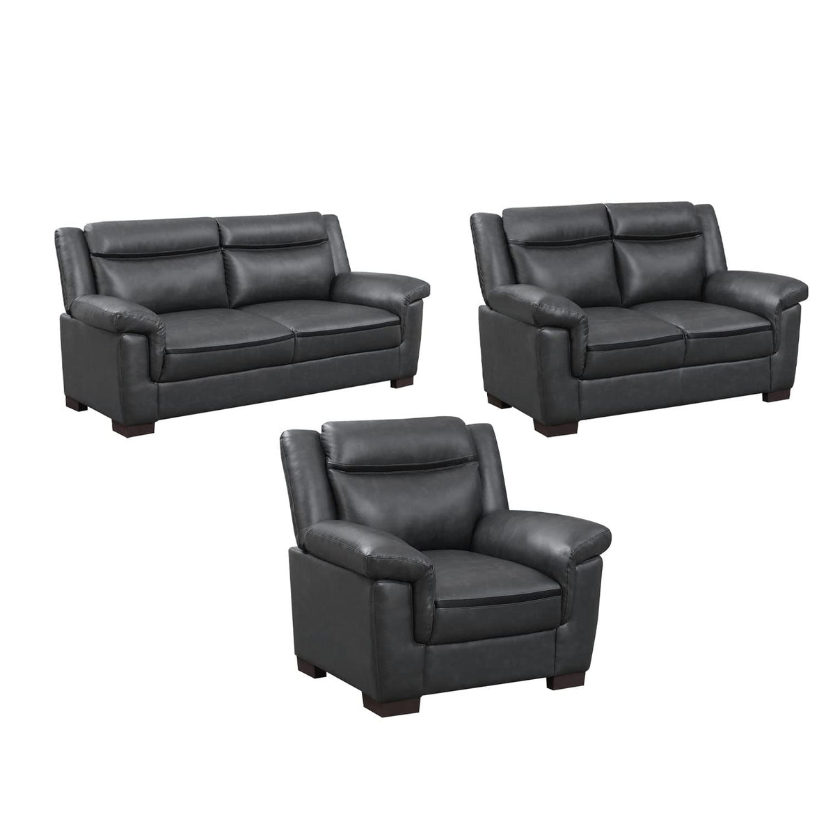 Coaster Arabella 3-Piece Sofa Set, Grey