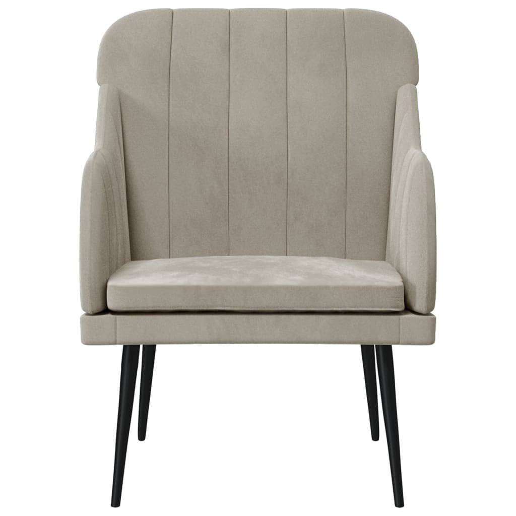 vidaXL Modern Velvet Armchair - Thumbnail 3