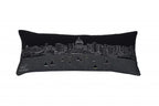 HomeRoots Grey 35' Black Madison Nighttime Skyline Lumbar Decorative Pillow