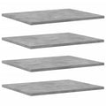 vidaXL 8-Piece Bookshelf Boards - Engineered Wood Construction - Concrete Gray, 15.7x19.7x0.6 - Modern Design - Easy Maintenance