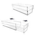 Isaac Jacobs 2Pack Clear Expandable Storage Bins  Extra Small