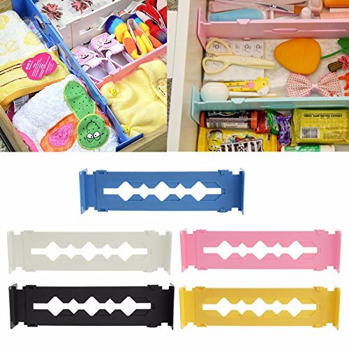 Globalniche White : Adjustable Stretch Clapboard Drawer Divider Necessities Storage Organizer Diy