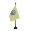 New Jersey Table Flag 4' X 6' - Us State Of New Jersey Desk Flag 15 X 10 Cm - Black Plastic Stick And Base - Az Flag
