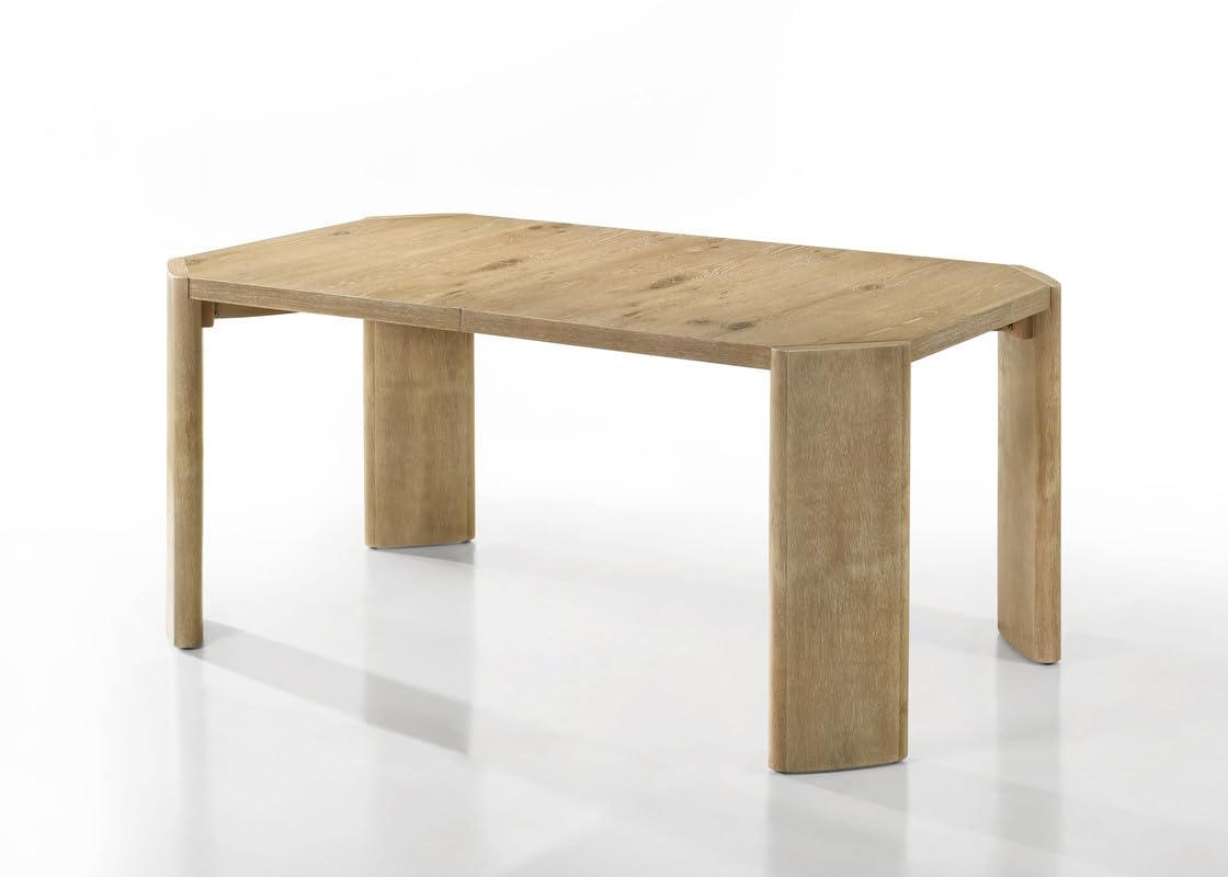 Magnus Oak Finish 84 Extendable Rectangular Dining Table