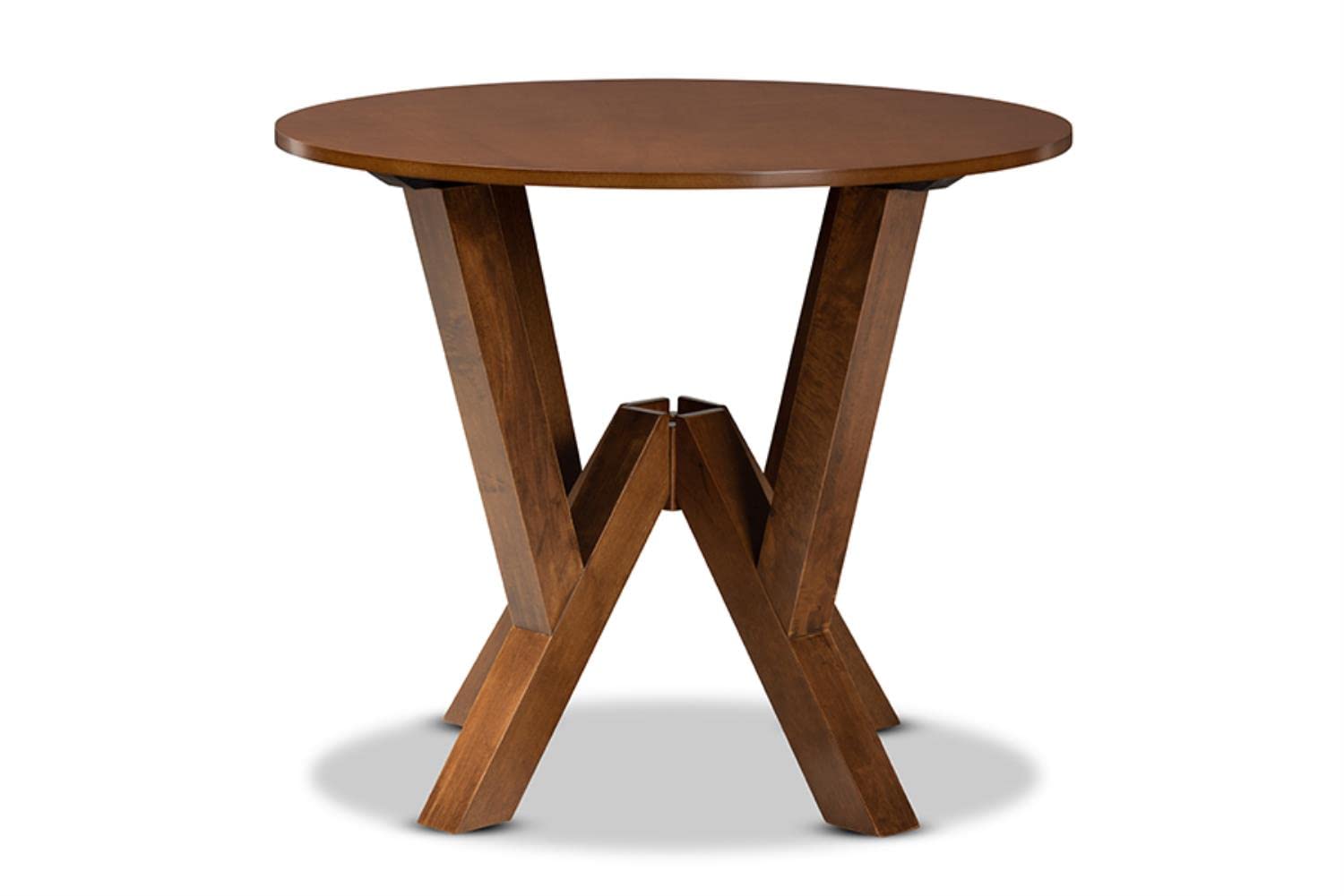 Baxton Studio Modern Dining Table with Walnut Finish RH7231T-Walnut-35-IN-DT