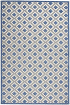 HomeRoots Blue/Grey 100% Polypropylene 5’ x 8’ Blue and Gray Indoor Outdoor Area Rug