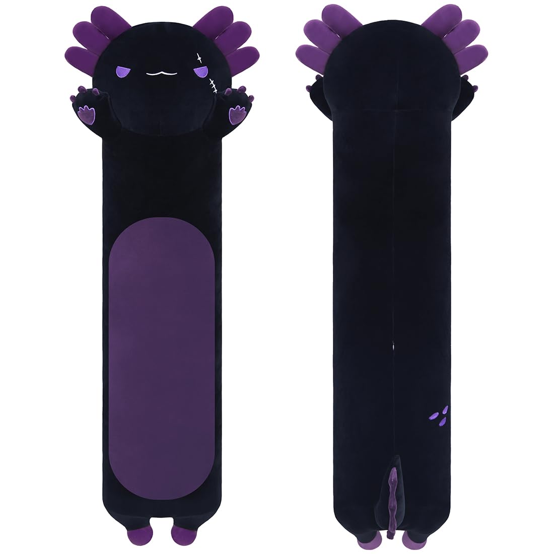 MIAOHAHA Long Plush Axolotl Toy Stuffed Animal Axolotl Plush Toy Pillow Gift for Kids and Girls(Purple,70cm/27.5in)