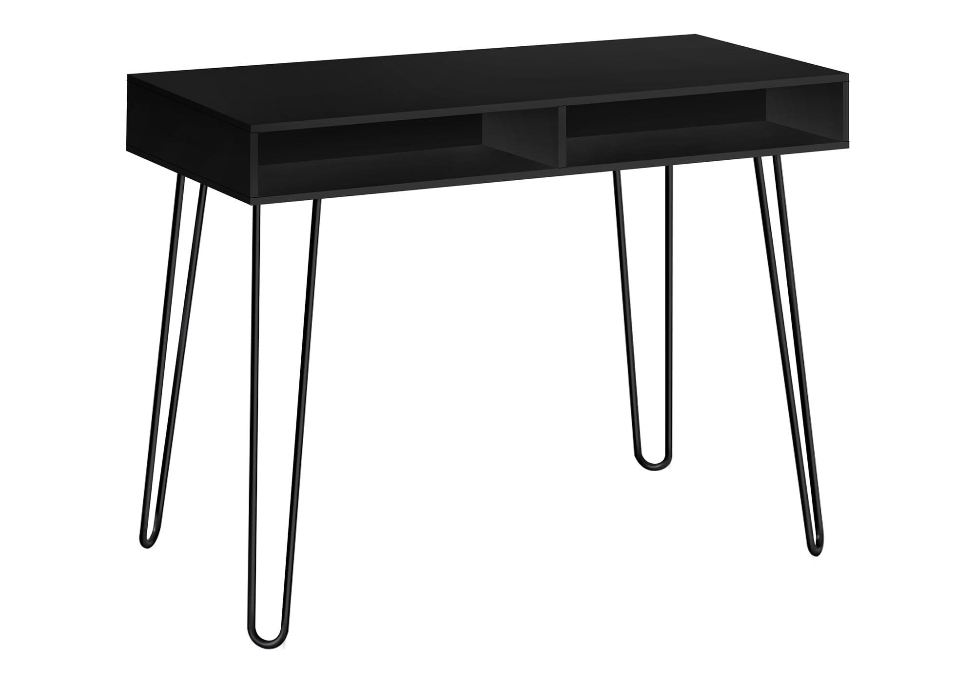 Monarch Specialties 7771 Computer Desk, Home Office, Laptop, Left, Right Set-up, Storage Drawers, Work, Laminate, Contemporary, Modern Desk-40 L Black Black Metal, 40' L x 19.75' W x 30' H
