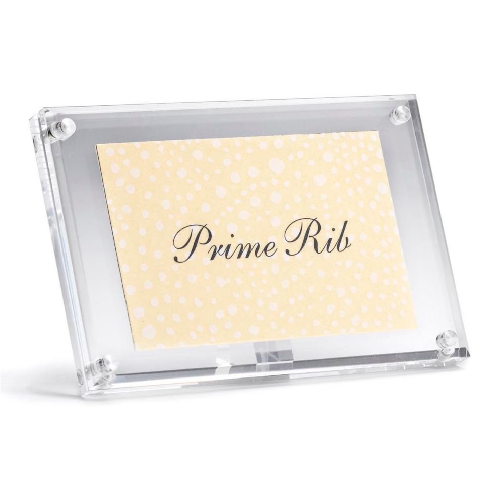 Tablecraft 4 Rectangular Acrylic Magnetic Card/Sign Holder