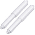 2 Pieces Toilet Paper Holder Roller Spindle Replacement Rod Plastic Spring Loaded (White)