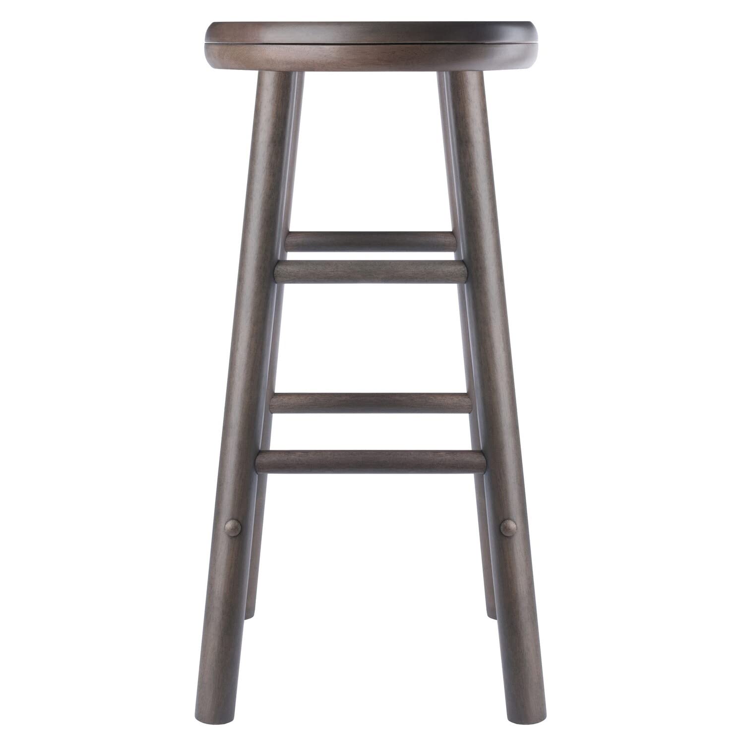 Winsome Shelby 2-Piece Swivel Counter Stools, 25 in, Oyster Gray, Solid Wood
