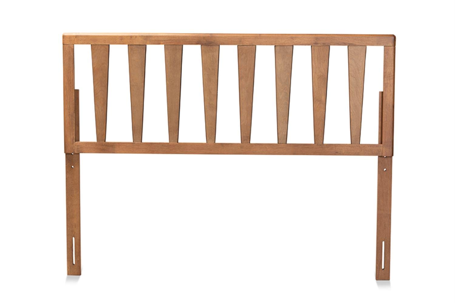 Baxton Studio Duncan Modern and Contemporary Ash Walnut Finished Wood Full Size Headboard