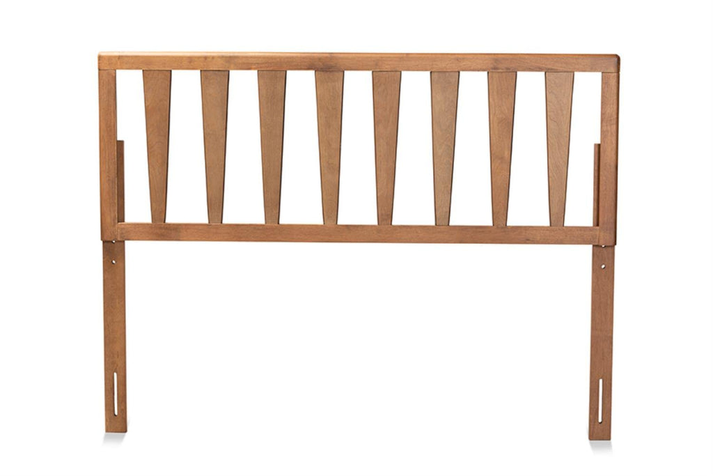 Baxton Studio Duncan Modern and Contemporary Ash Walnut Finished Wood Full Size Headboard